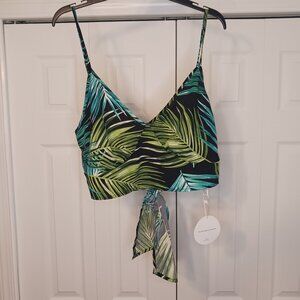 #166 3/$18 - NWT Shein Green/Black Top Size 2XL